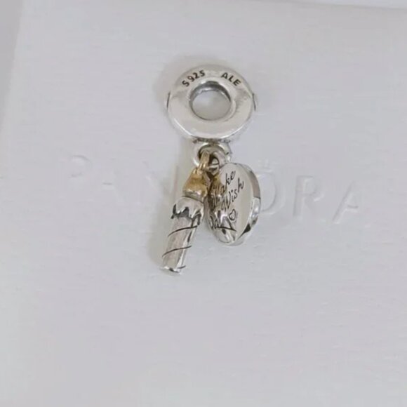 New Pandora S925 ALE Happy Birthday Celebration Candle Make a Wish Dangle Charm - Picture 4 of 5